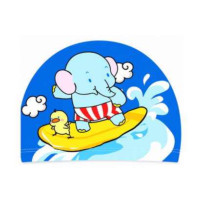 Kids Cartoon Printed Swimming Cap, Unicorn, Dolphin & Mermaid Designs