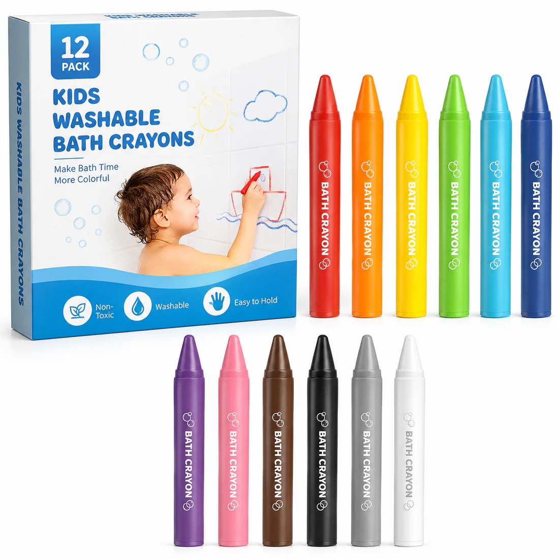 Kids Washable Bath Crayons