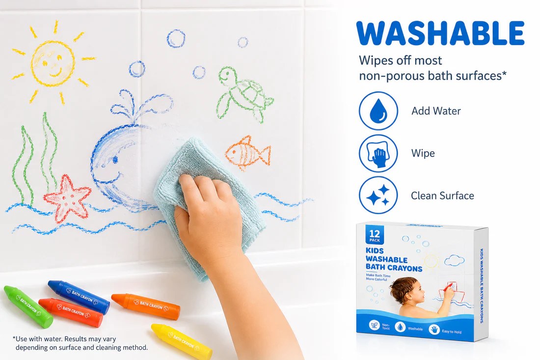 Kids Washable Bath Crayons