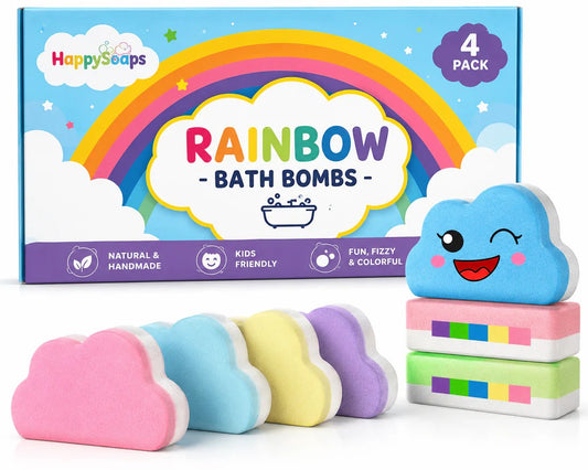 Rainbow Bath Bombs for Kids