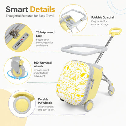 2-in-1 Kids Ride-On Suitcase