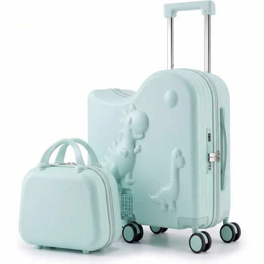 Kids Ride On Suitcase Set With Portable Bag