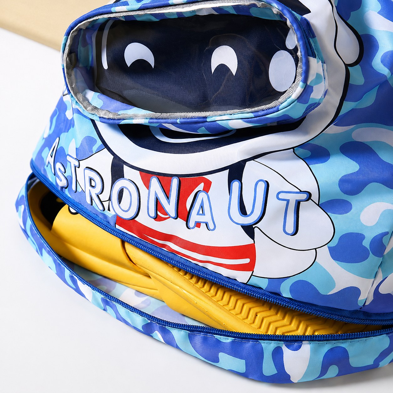 Kids Cartoon Drawstring Swim Bag with Waterproof Wet Pocket