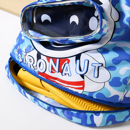 Kids Cartoon Drawstring Swim Bag with Waterproof Wet Pocket