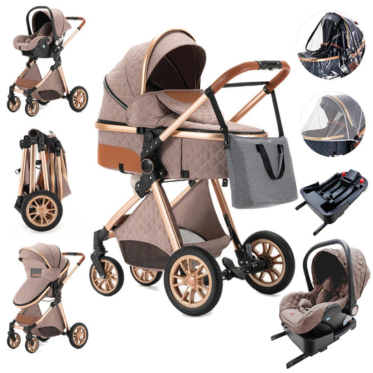 High landscape Luxury 3 in 1 Baby Stroller & Travel System