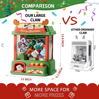 Kids Mini Claw Machine with Lights and Music, Special Christmas Edition