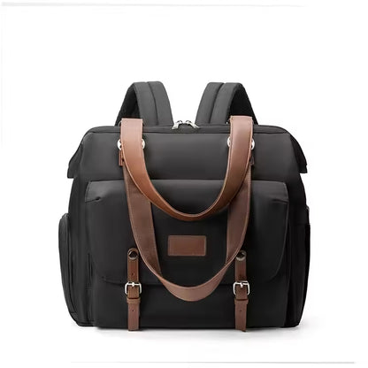 Convertible Diaper Bag Tote Backpack with Shoes Compartment and Laptop Sleeve