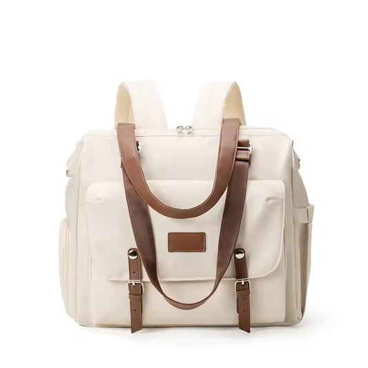 Convertible Diaper Bag Tote Backpack with Shoes Compartment and Laptop Sleeve