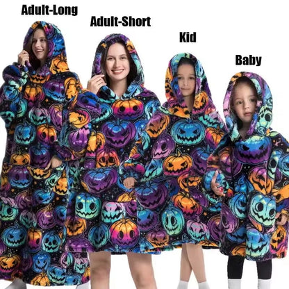 Oversized Sherpa Blanket Hoodie, Matching Sizes from Baby to Adult