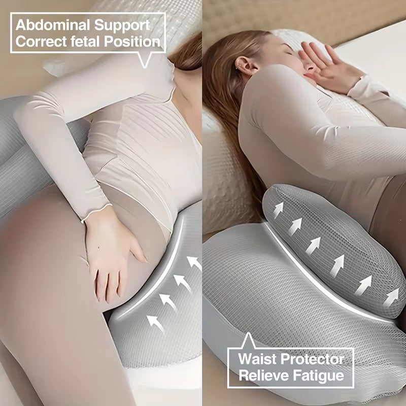 Adjustable Pregnancy Support Pillow for Belly and Lower Back