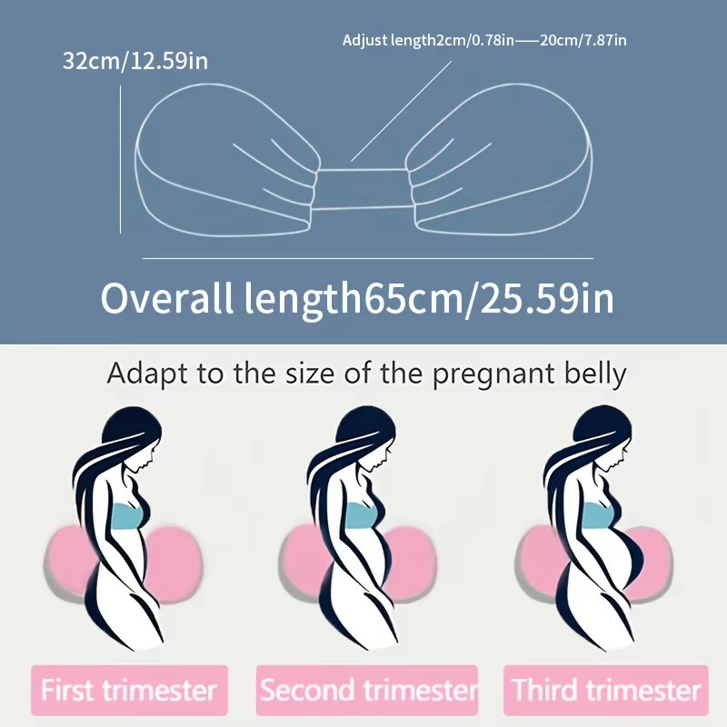 Adjustable Pregnancy Support Pillow for Belly and Lower Back